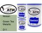 Preview: Nissan, Green Tea Metallic, D11: 500ml Lackdose + 500ml Klarlack + 250ml Härter - Set, von ATW Autoteile West.